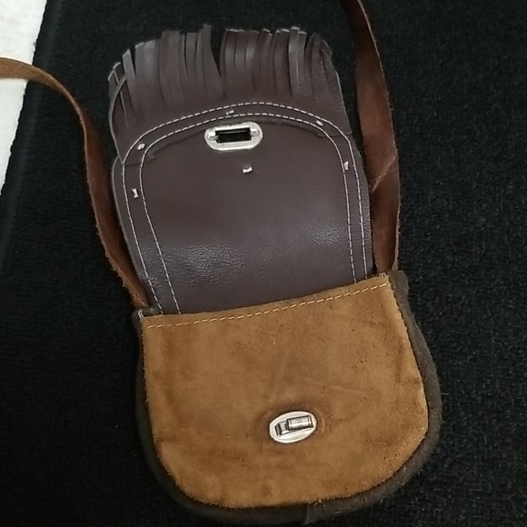 Bags Small Brown Suede Leather Fringe Mini Bag Nubuck Poshmark